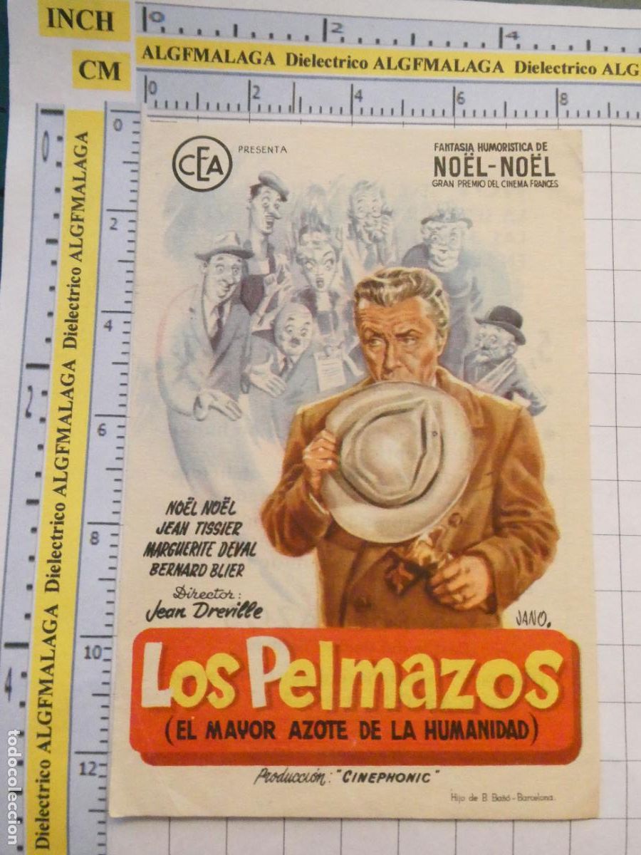Folhetos de m&atilde;o de filmes antigos de cinema: PROGRAMA DE MANO. CINE. PEL&Iacute;CULA. LOS PELMAZOS CINE REGIO GRANADA. 512