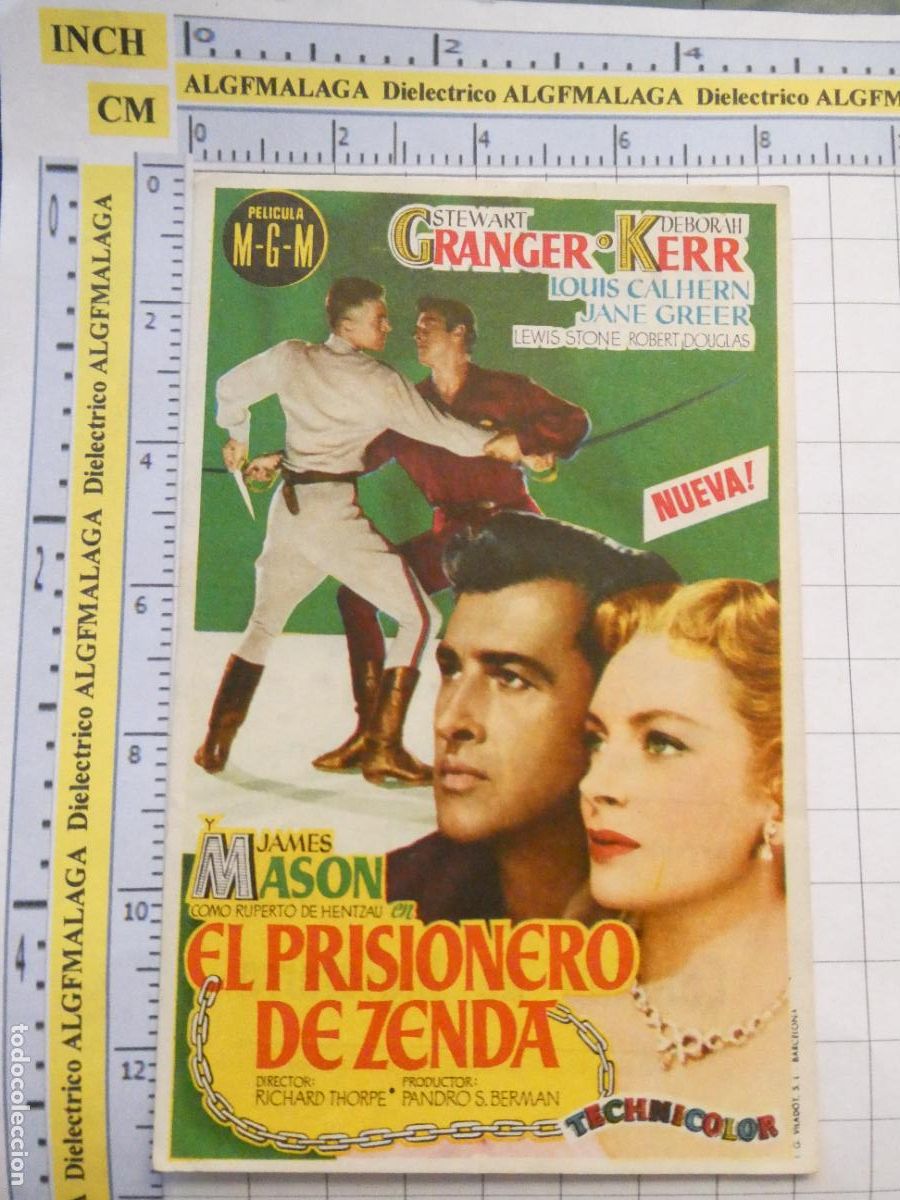 Folhetos de m&atilde;o de filmes antigos de cinema: PROGRAMA DE MANO. CINE. PEL&Iacute;CULA. EL PRISIONERO DE ZENDA CINE GRAN V&Iacute;A GRANADA. 515