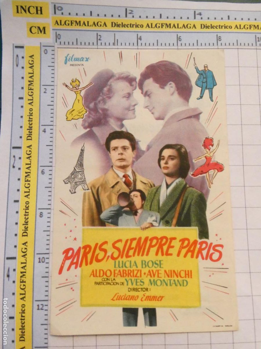 Folhetos de m&atilde;o de filmes antigos de cinema: PROGRAMA DE MANO. CINE. PEL&Iacute;CULA. PARIS SIEMPRE PAR&Iacute;S, ISABEL LA CAT&Oacute;LICA GRANADA. 518