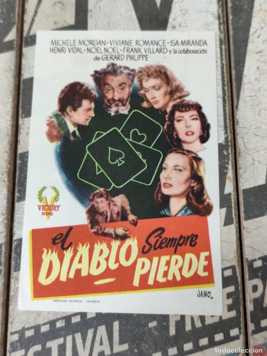  Foglietti di film di film antichi di cinema: El diablo siempre pierde sin publicidad