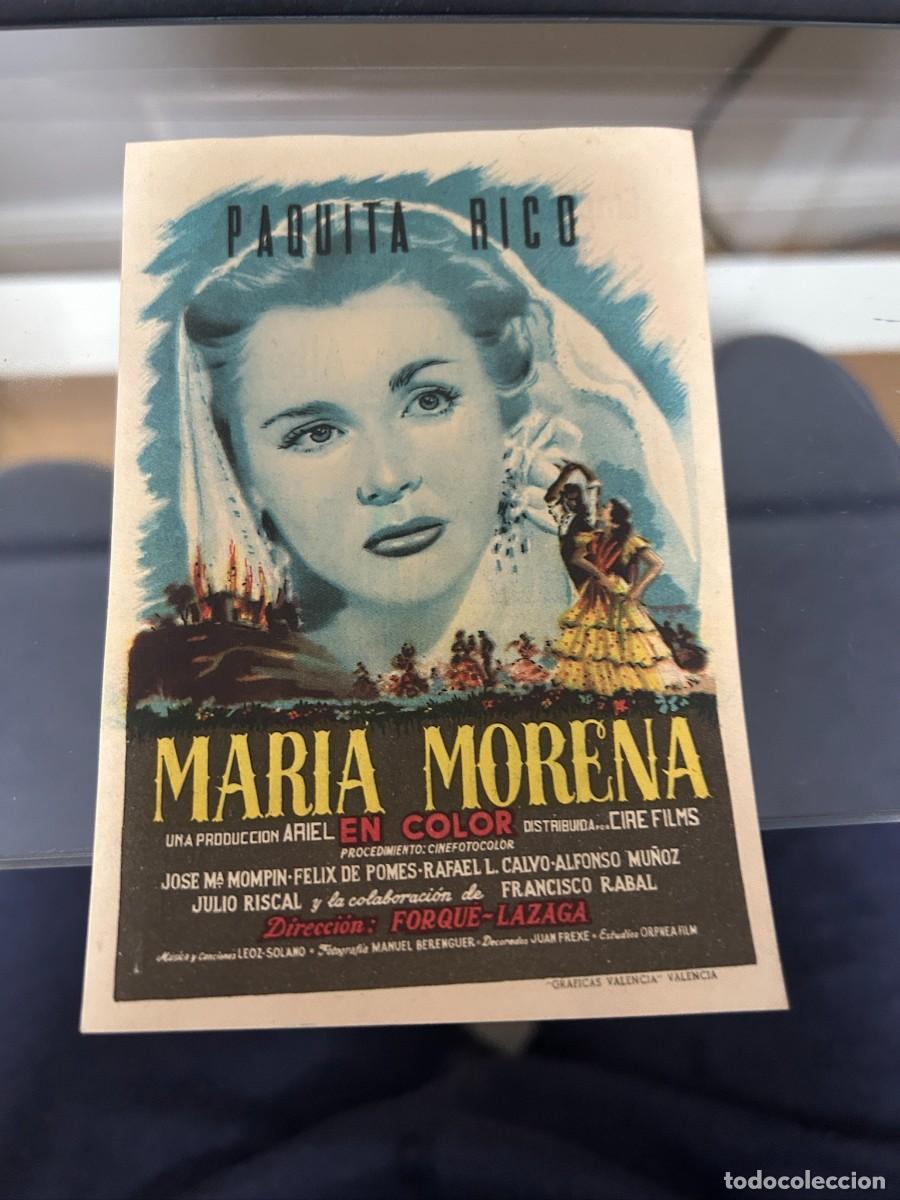 Kino: &ordm;1026 MARIA MORENA CINE ARENAS Y OTROS BARCELONA CON PUBLICIDD BUEN ESTADO