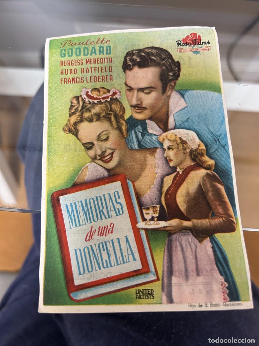  Flyers Publicitaires de films Anciens: &ordm;1053 MEMORIAS DE UNA DONCELLA CINEMA ALHAMBRA ZARAGOZA CON PUBLICIDAD BUEN ESTADO