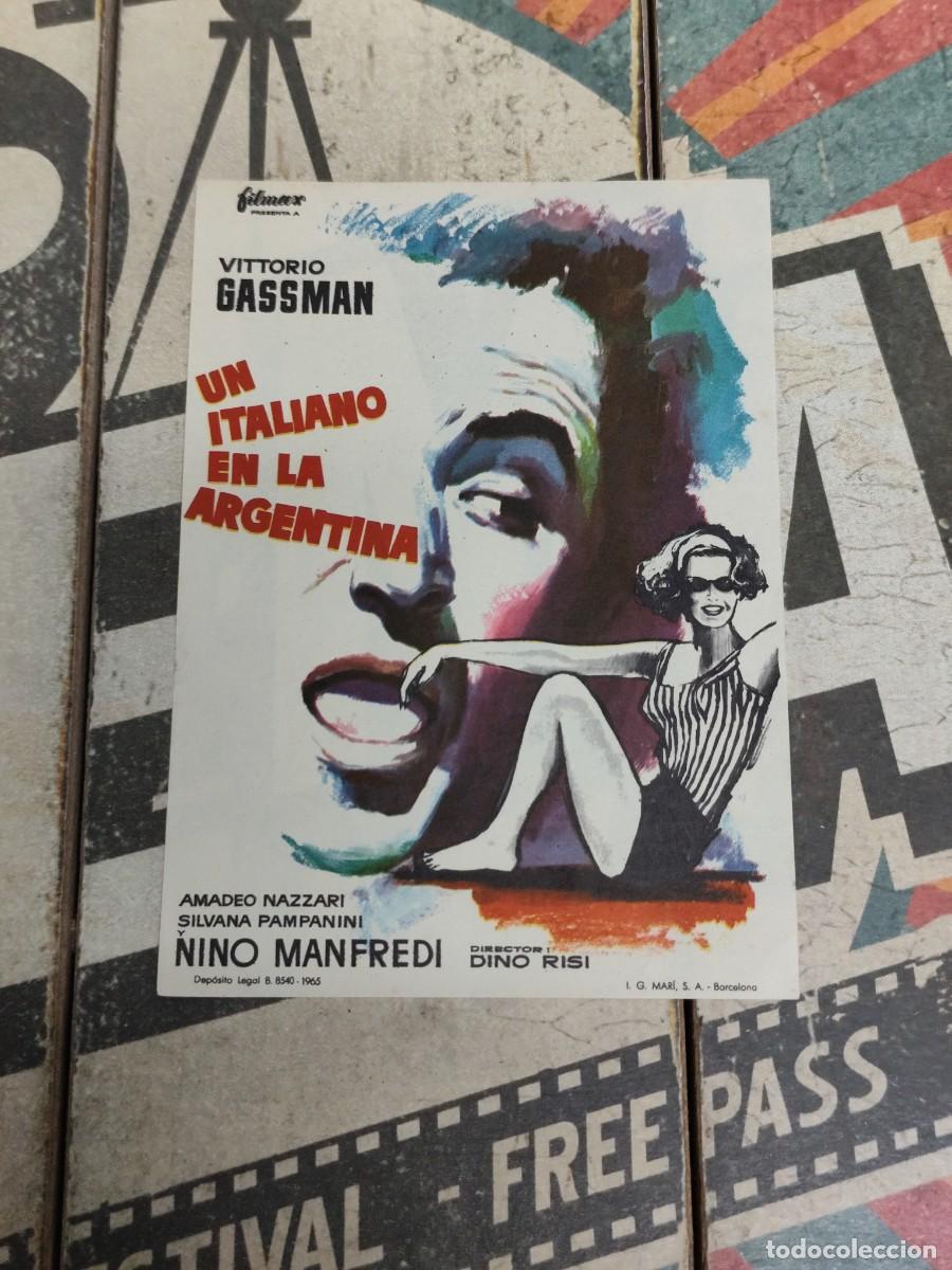 Folhetos de m&atilde;o de filmes antigos de cinema: Un italiano en la Argentina sin publicidad