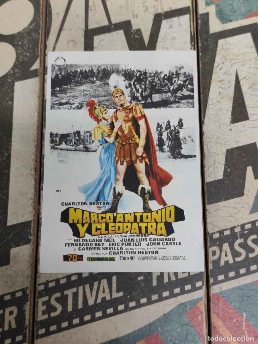  Foglietti di film di film antichi di cinema: Marco Antonio y Cleopatra sin publicidad