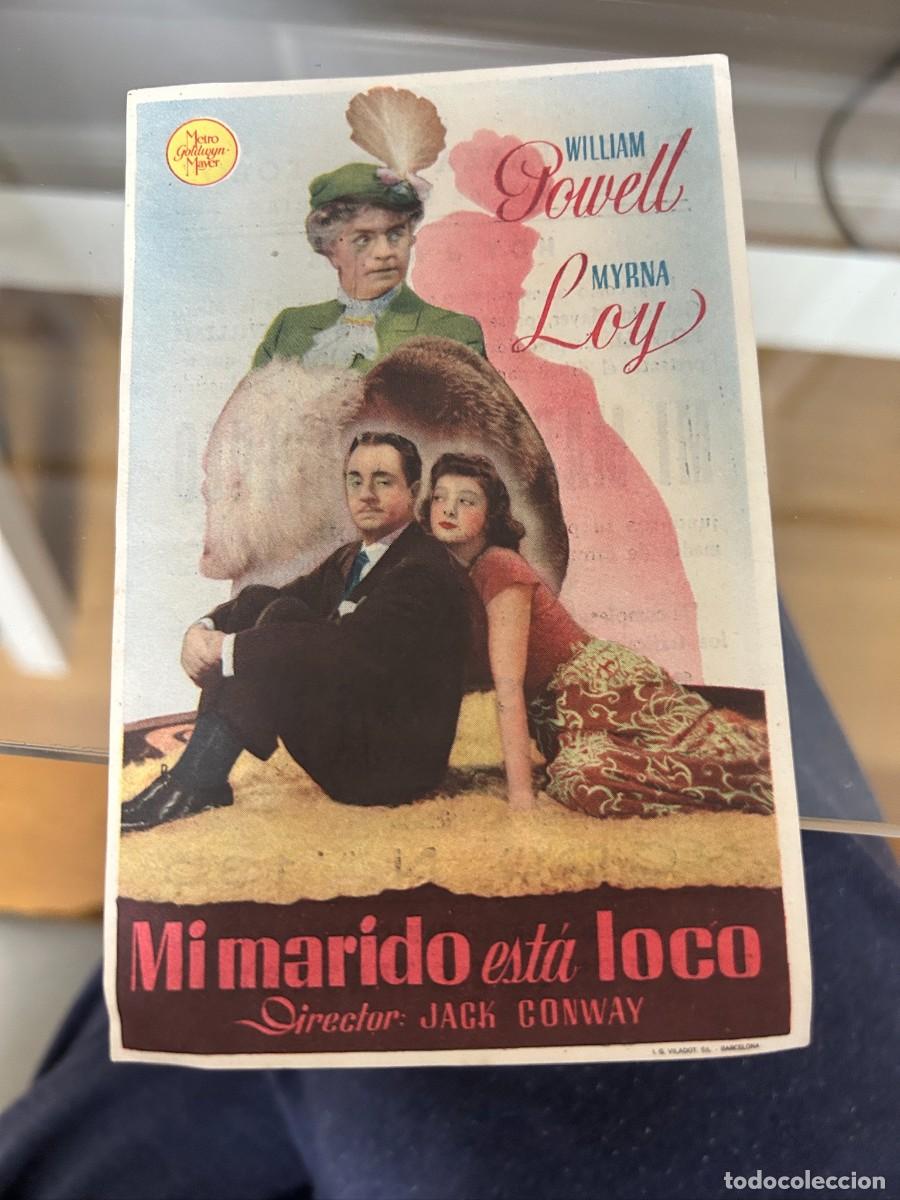 Folhetos de m&atilde;o de filmes antigos de cinema: &ordm;1085 MI MARIDO ESTA LOCO CINE PLAZA DE TOROS PARECE DE BARCELONA CON PUBLICIDAD BUEN ESTADO