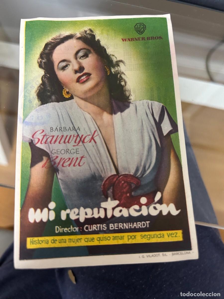  Flyers Publicitaires de films Anciens: &ordm;1097 MI REPUTACION CINEMA GOYA ZARAGOZA CON PUBLICIDAD BUEN ESTADO