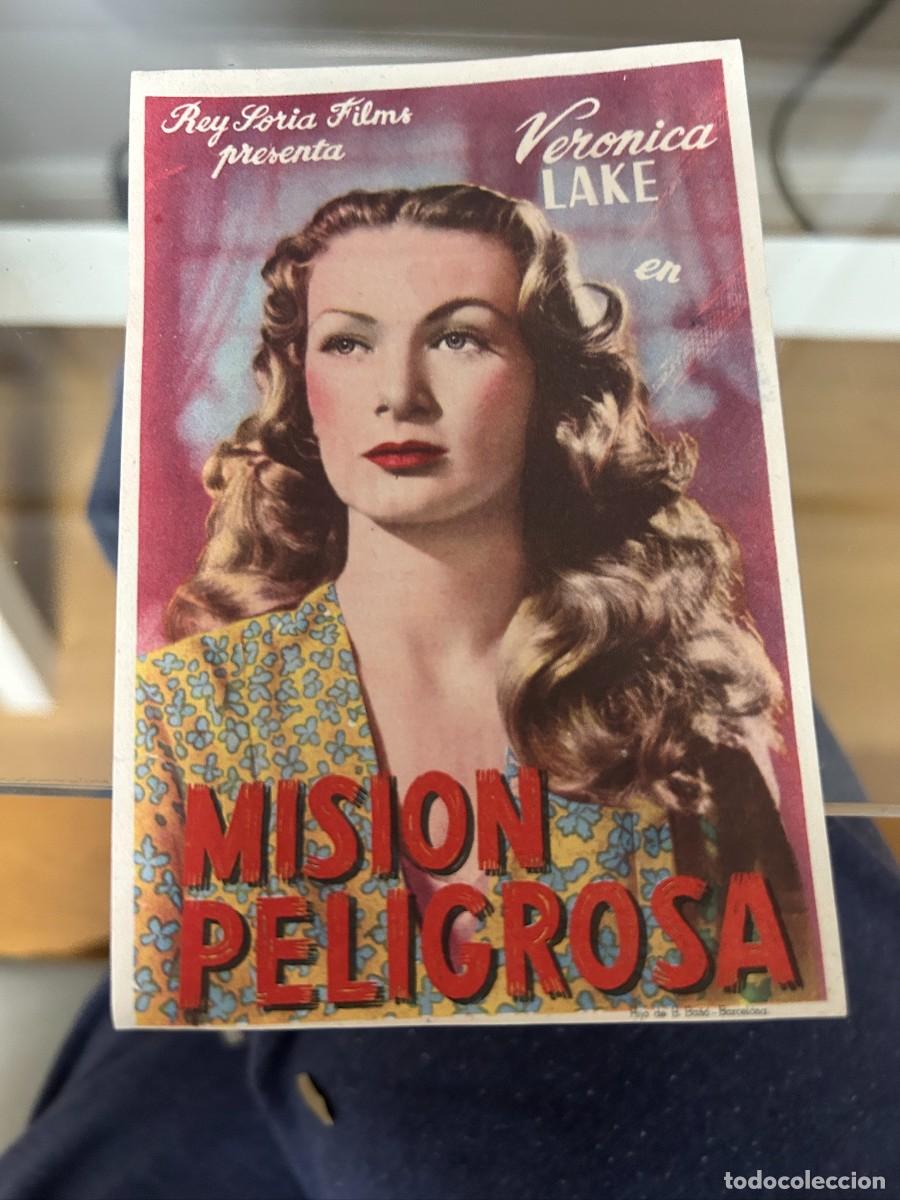 Folhetos de m&atilde;o de filmes antigos de cinema: &ordm;1100 MISION PELIGROSA CINEMA RADIO VIGO CON PUBLICIDAD BUEN ESTADO