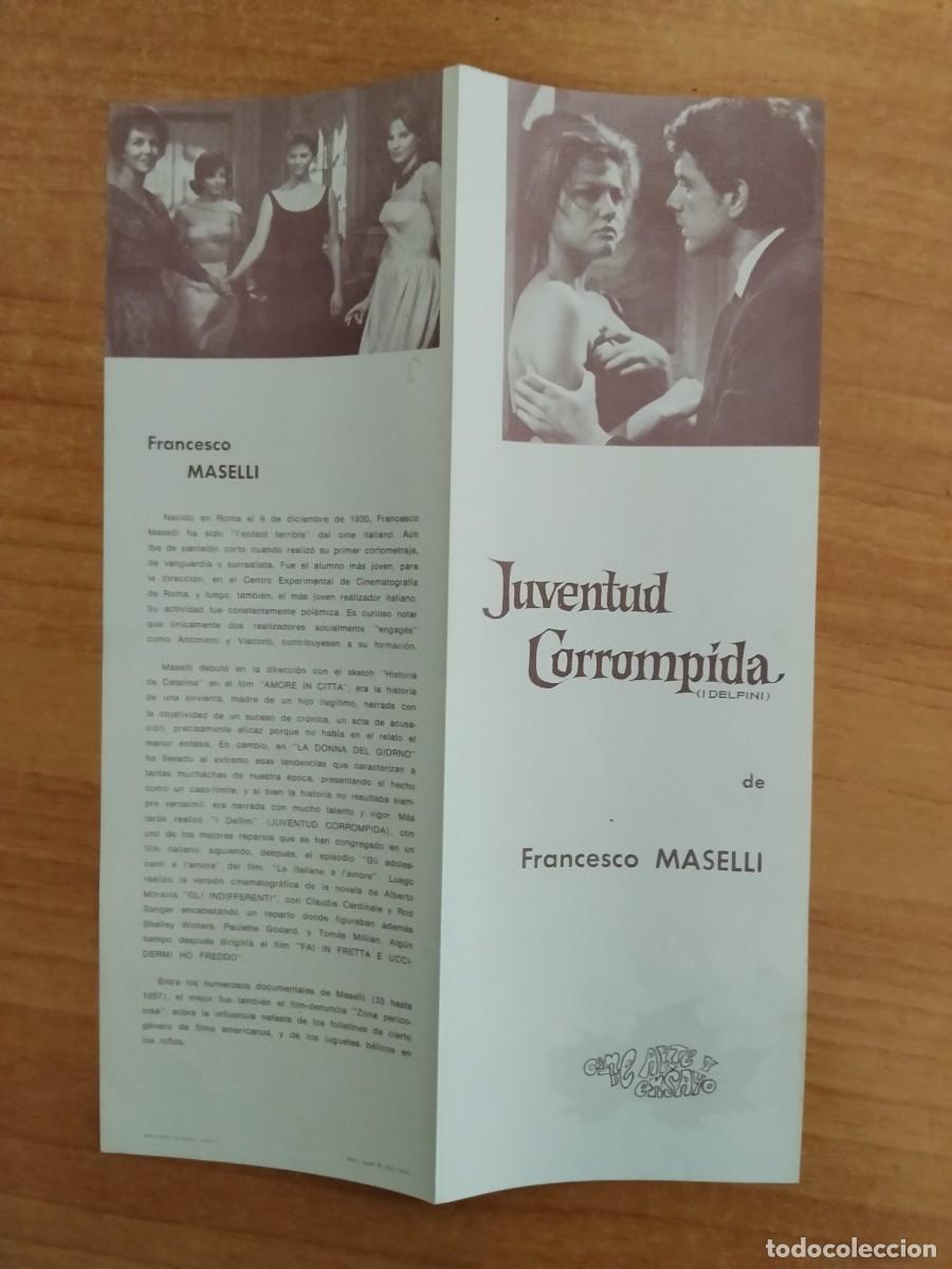  Foglietti di film di film antichi di cinema: PROGRAMA DE CINE SALA ARTE Y ENSAYO--JUVENTUD CORROMPIDA