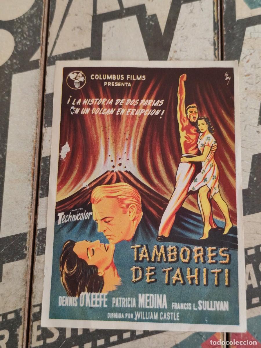 Folhetos de m&atilde;o de filmes antigos de cinema: Tambores de Tahit&iacute; sin publicidad