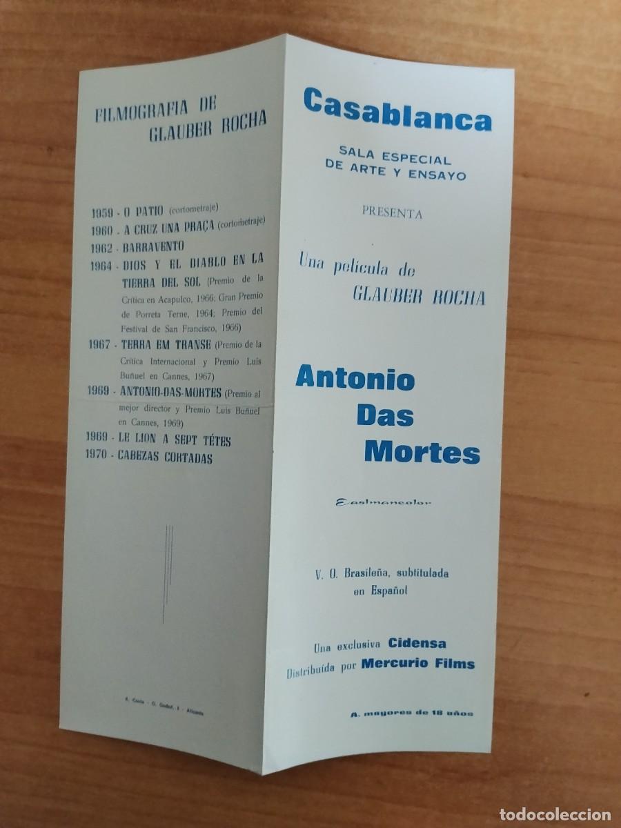  Foglietti di film di film antichi di cinema: PROGRAMA DE CINE SALA ARTE Y ENSAYO--ANTONIO DAS MONTES