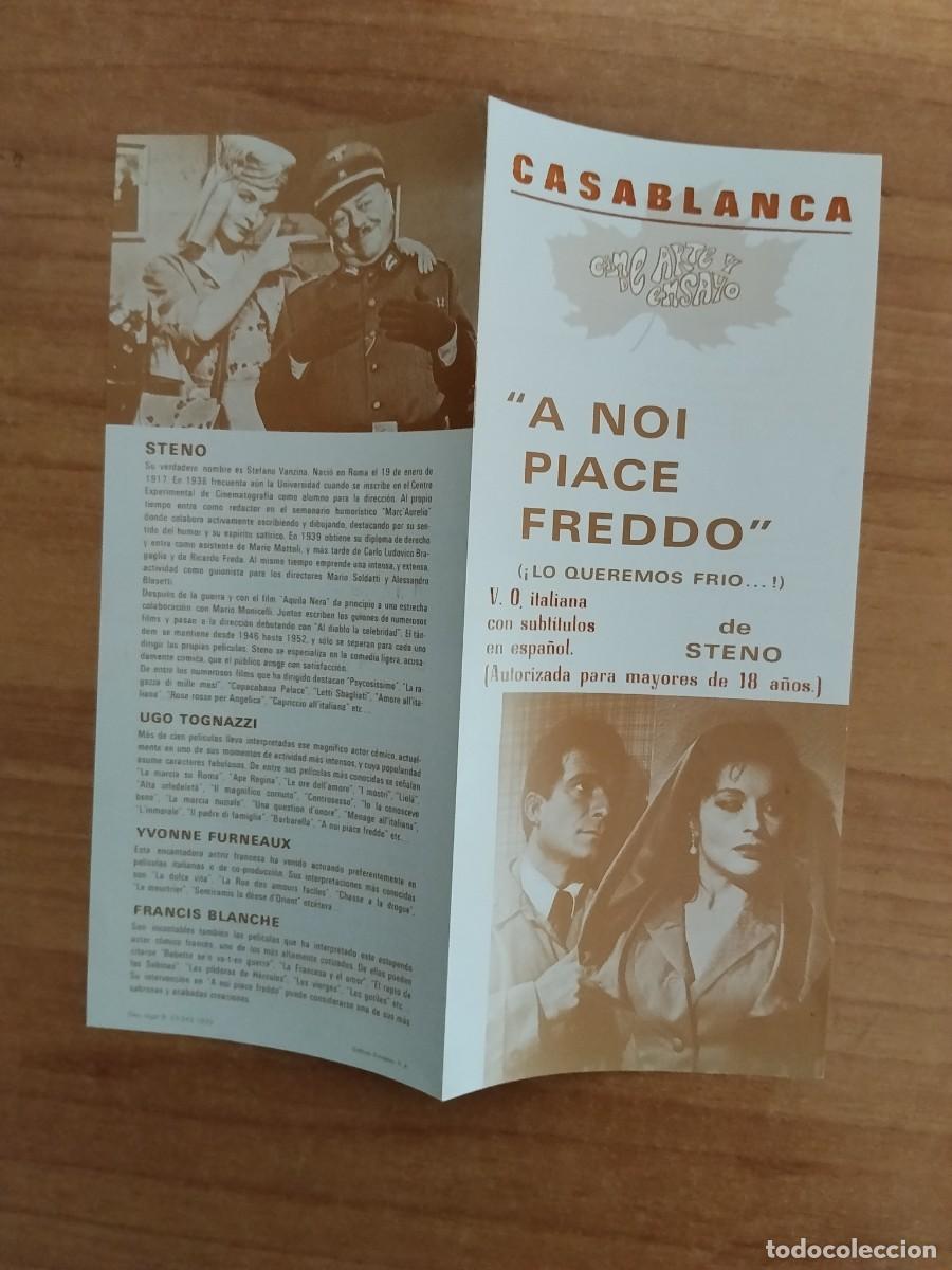 Kino: PROGRAMA DE CINE SALA ARTE Y ENSAYO--LO QUEREMOS FRIO