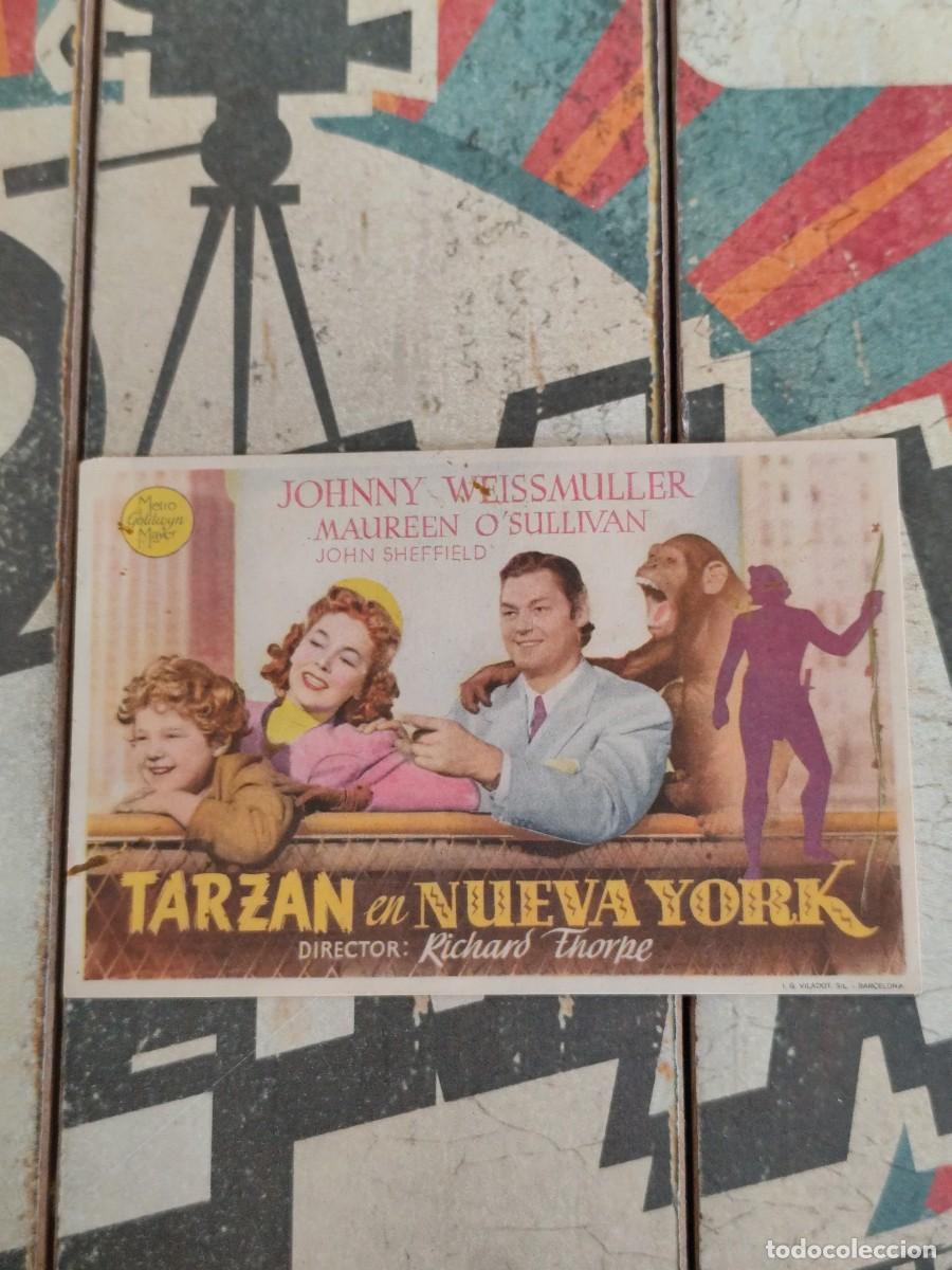 Folhetos de m&atilde;o de filmes antigos de cinema: Tarz&aacute;n en Nueva York sin publicidad
