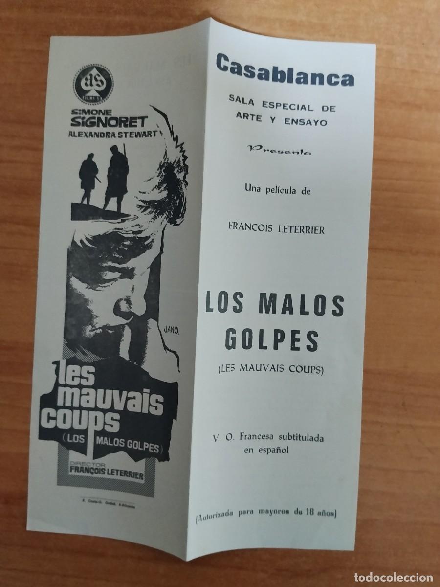  Foglietti di film di film antichi di cinema: PROGRAMA DE CINE SALA ARTE Y ENSAYO--LOS MALOS GOLPES