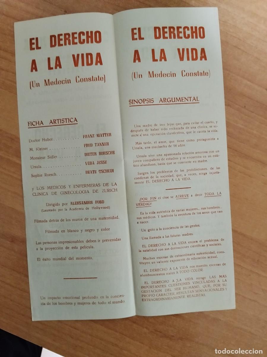 Cine: PROGRAMA DE CINE SALA ARTE Y ENSAYO--EL DERECHO A LA VIDA - Foto 2