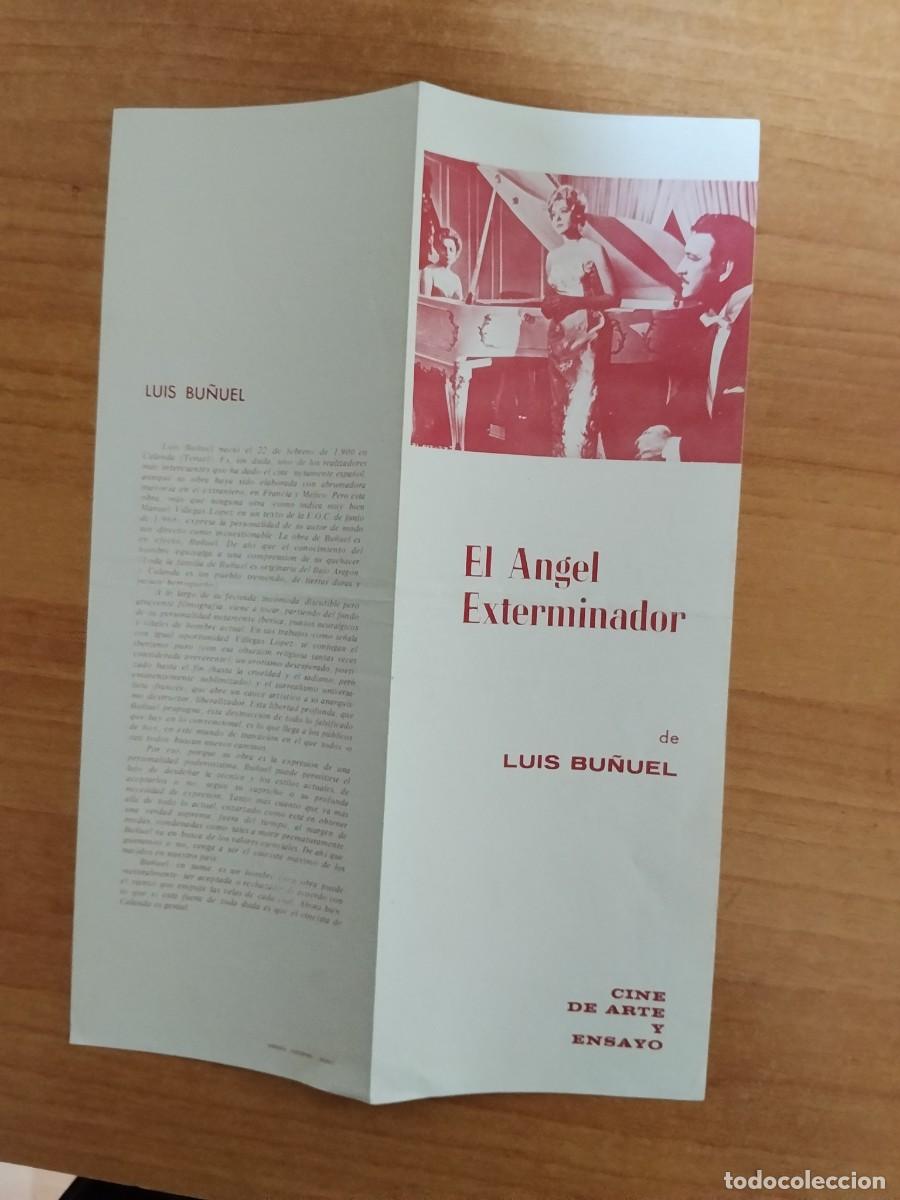  Foglietti di film di film antichi di cinema: PROGRAMA DE CINE SALA ARTE Y ENSAYO--EL ANGEL EXTERMINADOR