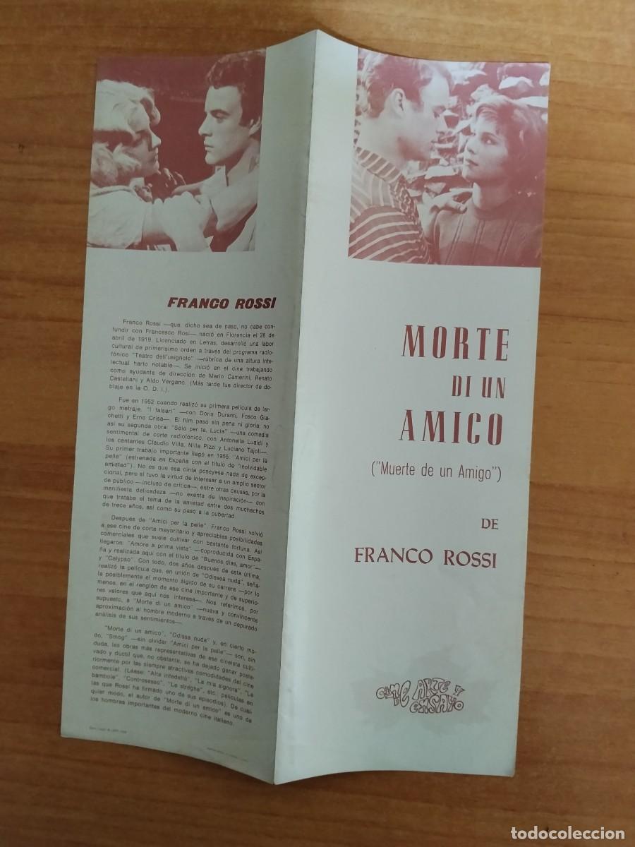  Foglietti di film di film antichi di cinema: PROGRAMA DE CINE SALA ARTE Y ENSAYO--MUERTE DE UN AMIGO