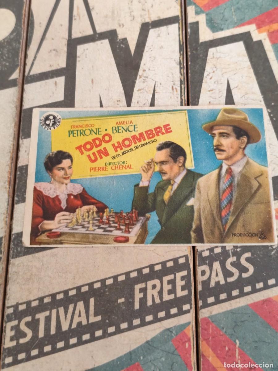 Folhetos de m&atilde;o de filmes antigos de cinema: Todo un hombre sin publicidad