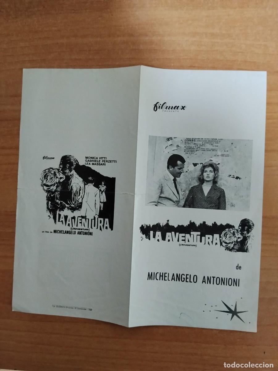  Foglietti di film di film antichi di cinema: PROGRAMA DE CINE SALA ARTE Y ENSAYO--LA AVENTURA