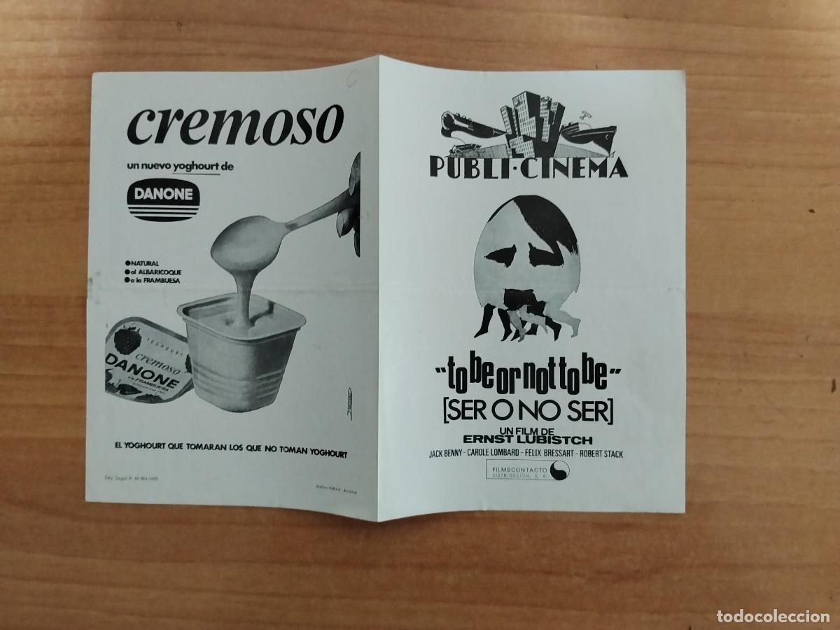 Foglietti di film di film antichi di cinema: PROGRAMA DE CINE SALA ARTE Y ENSAYO--SER O NO SER