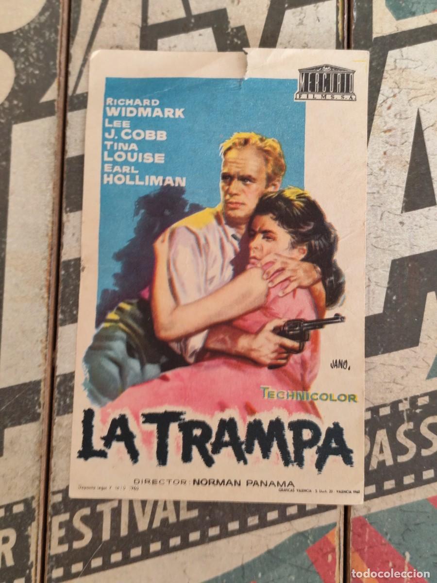 Folhetos de m&atilde;o de filmes antigos de cinema: La trampa sin publicidad