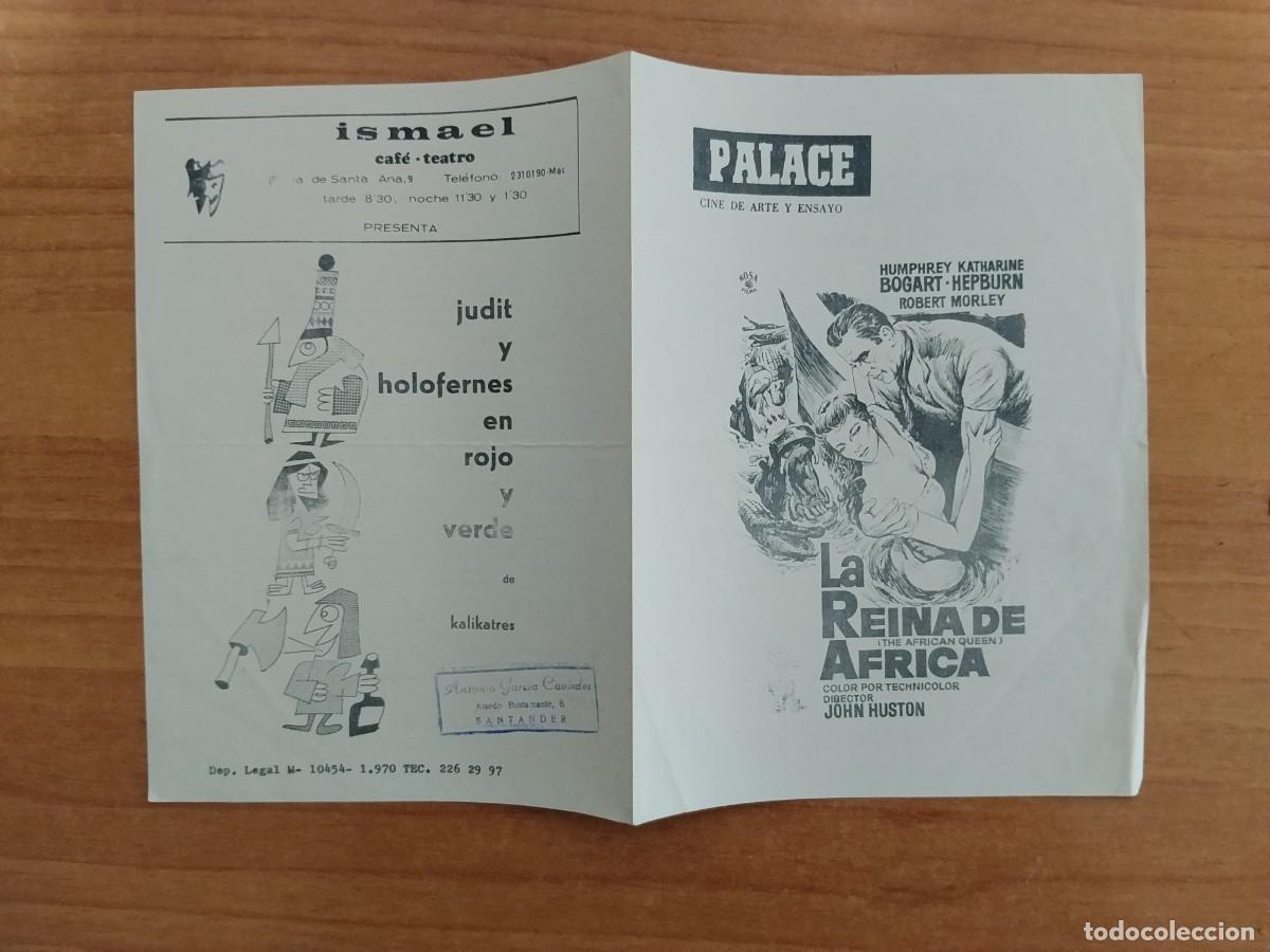  Foglietti di film di film antichi di cinema: PROGRAMA DE CINE SALA ARTE Y ENSAYO--LA REINA DE AFRICA