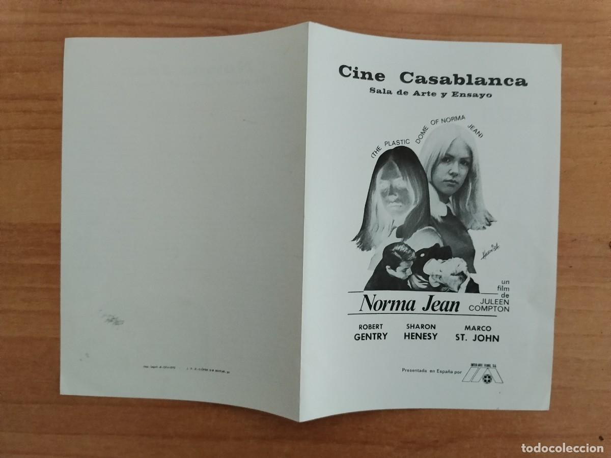  Foglietti di film di film antichi di cinema: PROGRAMA DE CINE SALA ARTE Y ENSAYO--MORMA JEAN