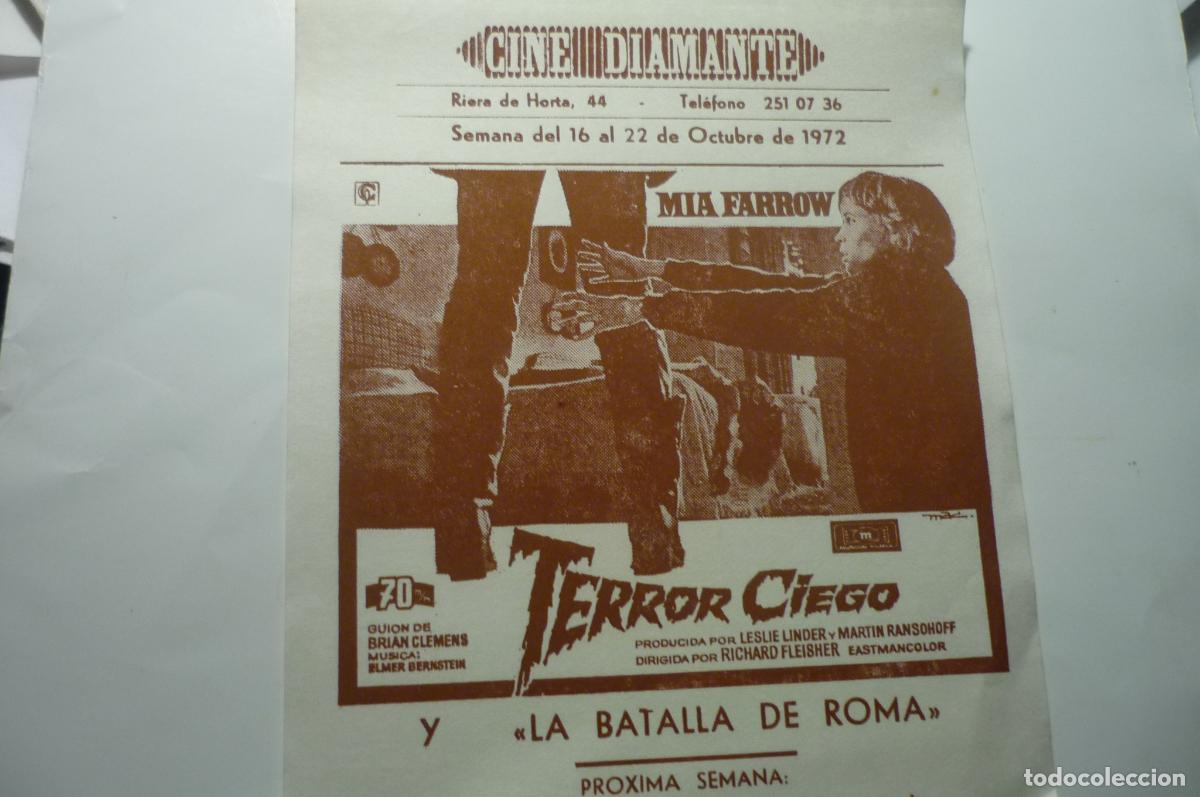 Cine: programa local terror ciego cine diamante barcelona