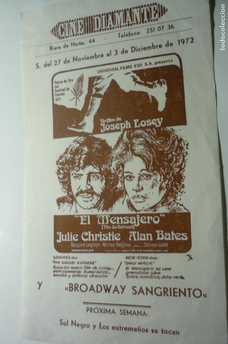 Cine: programa local el mensajero julie christie cine diamante
