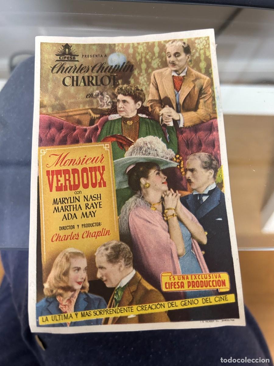 Kino: &ordm;1116 MONSIEUR VERDOUX SIN PUBLICIDAD BUEN ESTADO CHARLOT SIN PUBLICIDAD BUEN ESTADO