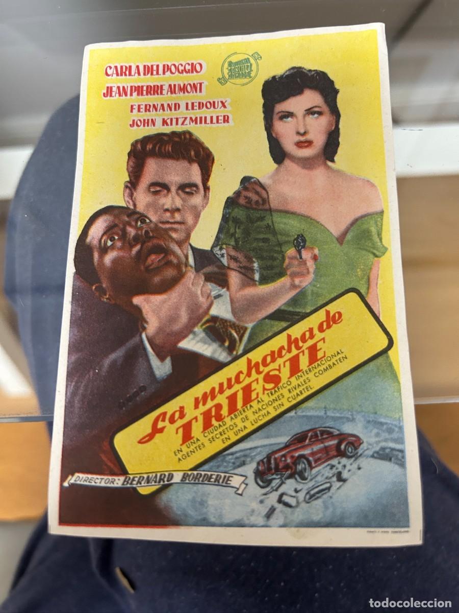 Folhetos de m&atilde;o de filmes antigos de cinema: &ordm;1126 LA MUCHACHA DE TRIESTE SIN PUBLICIDAD BUEN ESTADO
