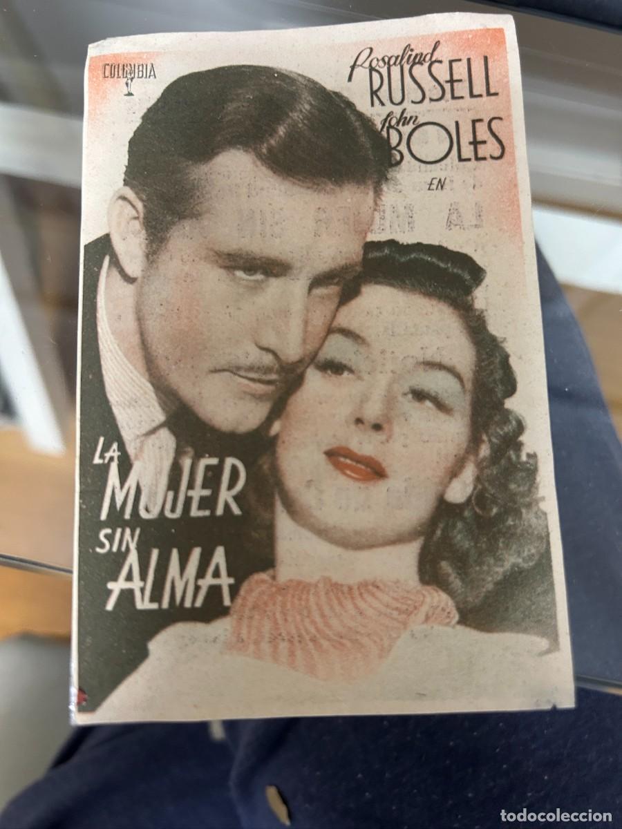 Cine: &ordm;1139 LA MUJER SIN ALMA PRINCIPAL CINEMA RIUDOMS TARRAGONA CON PUBLICIDAD BUEN ESTADO
