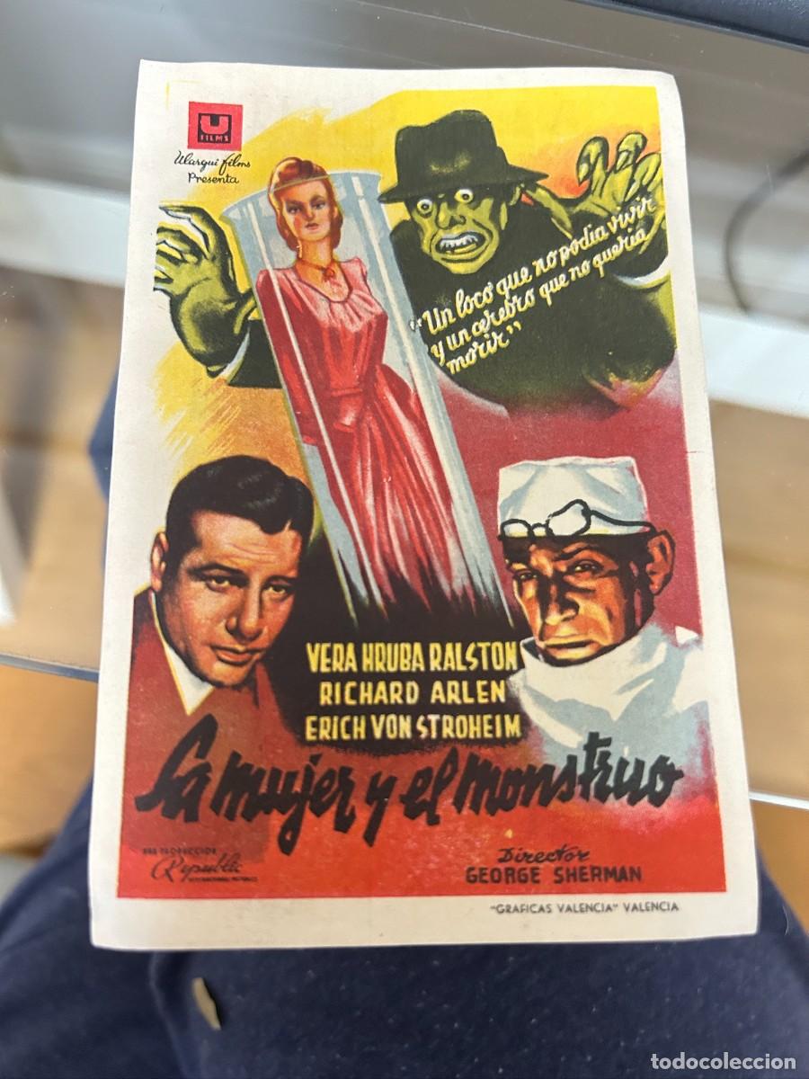 Cine: &ordm;1143 LA MUJER Y EL MONSTRUO SALA REUS REUS CON PUBLICIDAD BUEN ESTADO