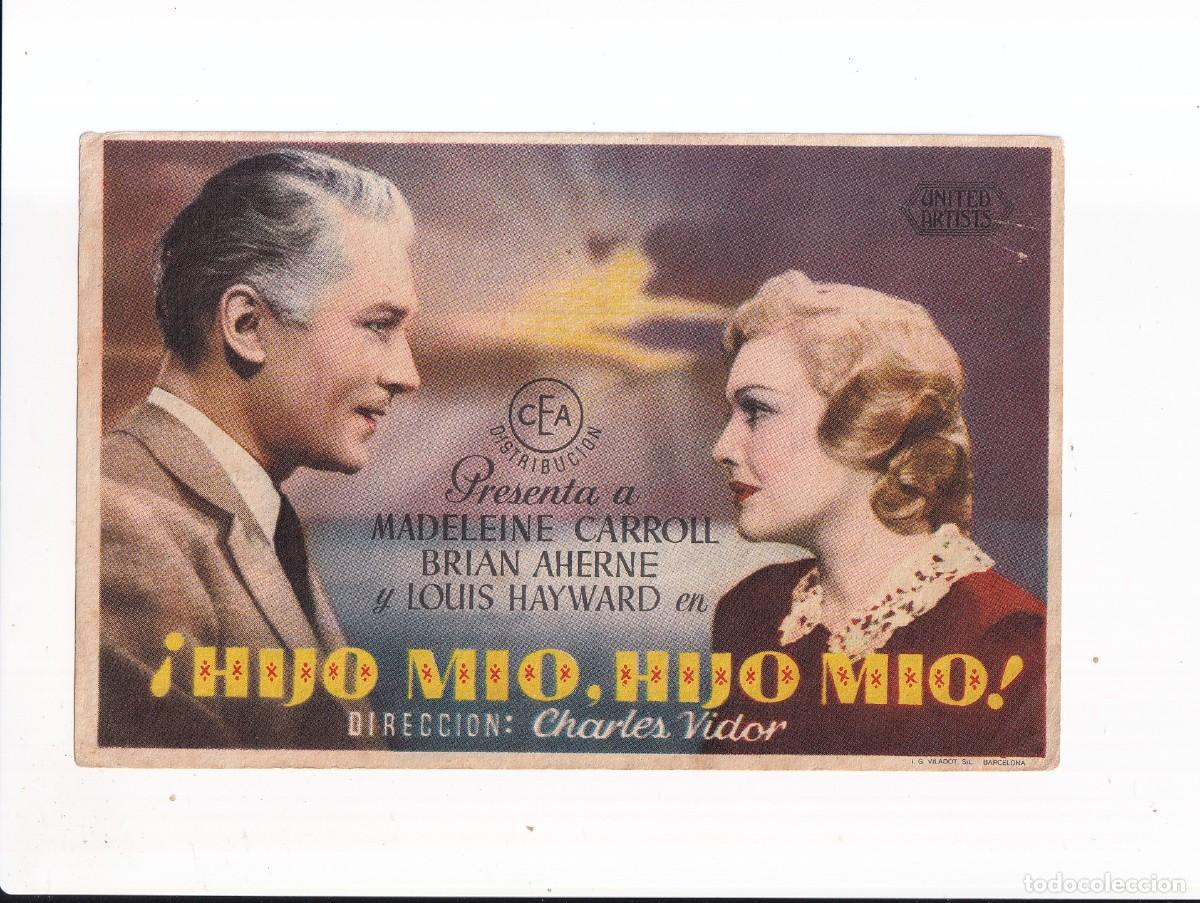 Cine: HIJO MIO, HIJO MIO : MADELEINE CARROLL .- CON PUBLICIDAD