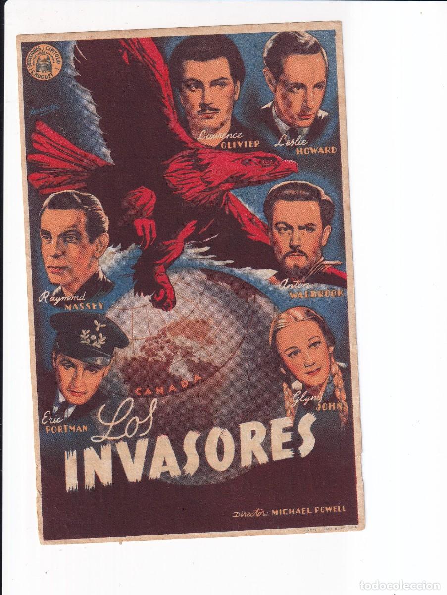 Cine: LOS INVASORES : LESLIE HOWARD .- CON PUBLICIDAD