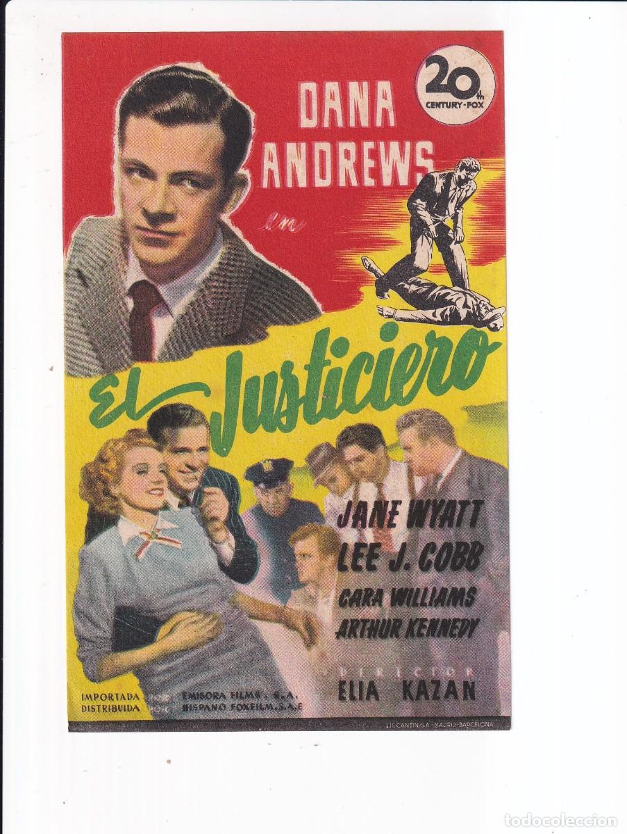 Cine: EL JUSTICIERO : DANA ANDREWS .- SIN PUBLICIDAD