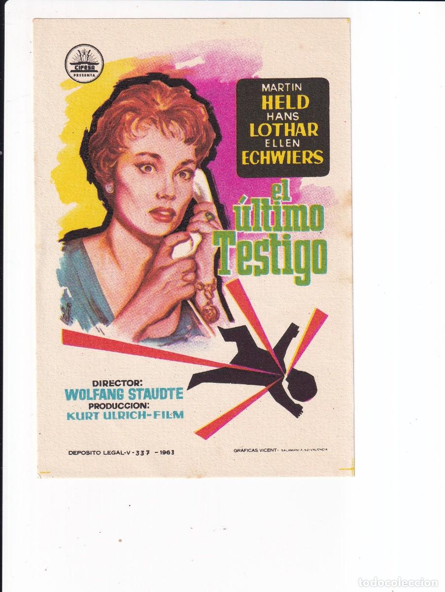 Cine: EL ULTIMO TESTIGO : MARTIN HELD .- SIN PUBLICIDAD
