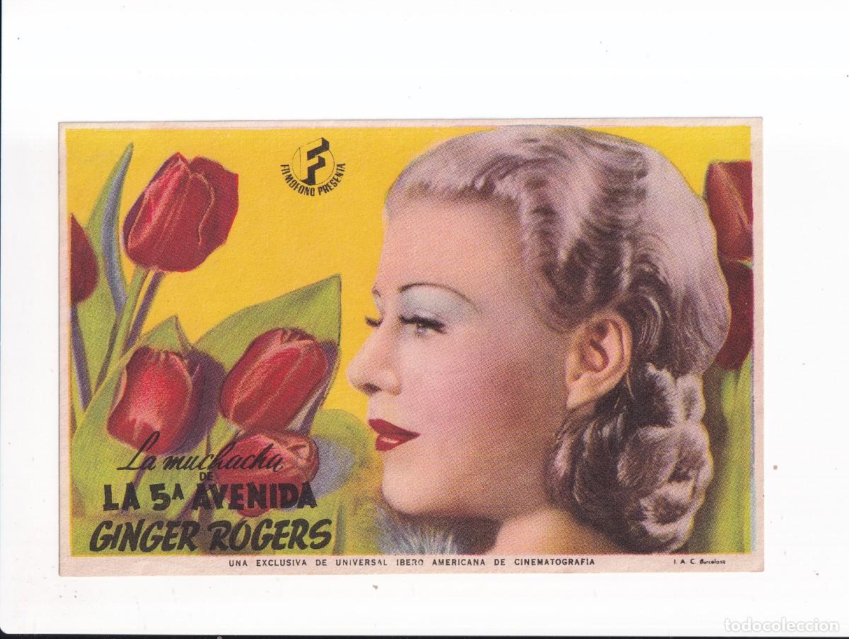 Cine: LA 5&ordf; AVENIDA : GINGER ROGERS .- SIN PUBLICIDAD