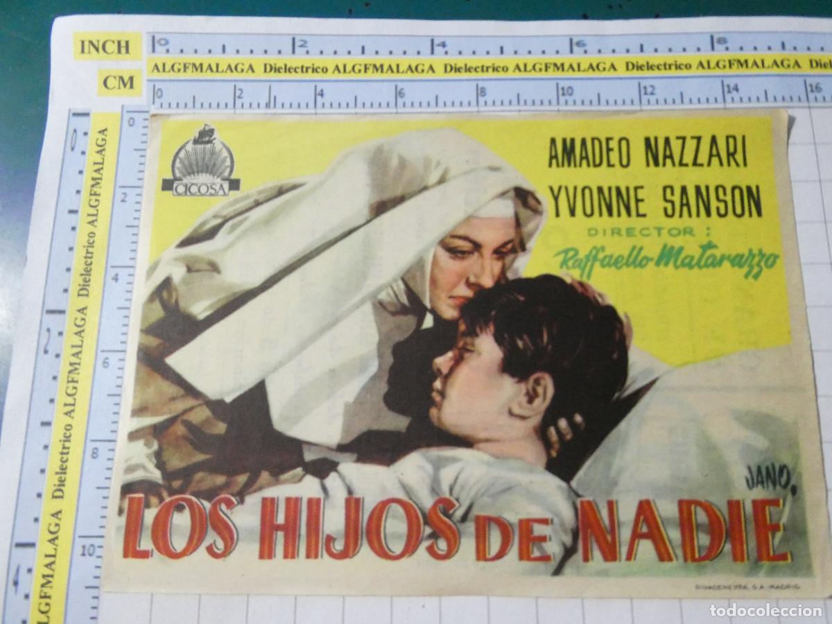 Foglietti di film di film antichi di cinema: PROGRAMA DE MANO. CINE. PEL&Iacute;CULA. LOS HIJOS DE NADIE CINE REGIO GRANADA. 528