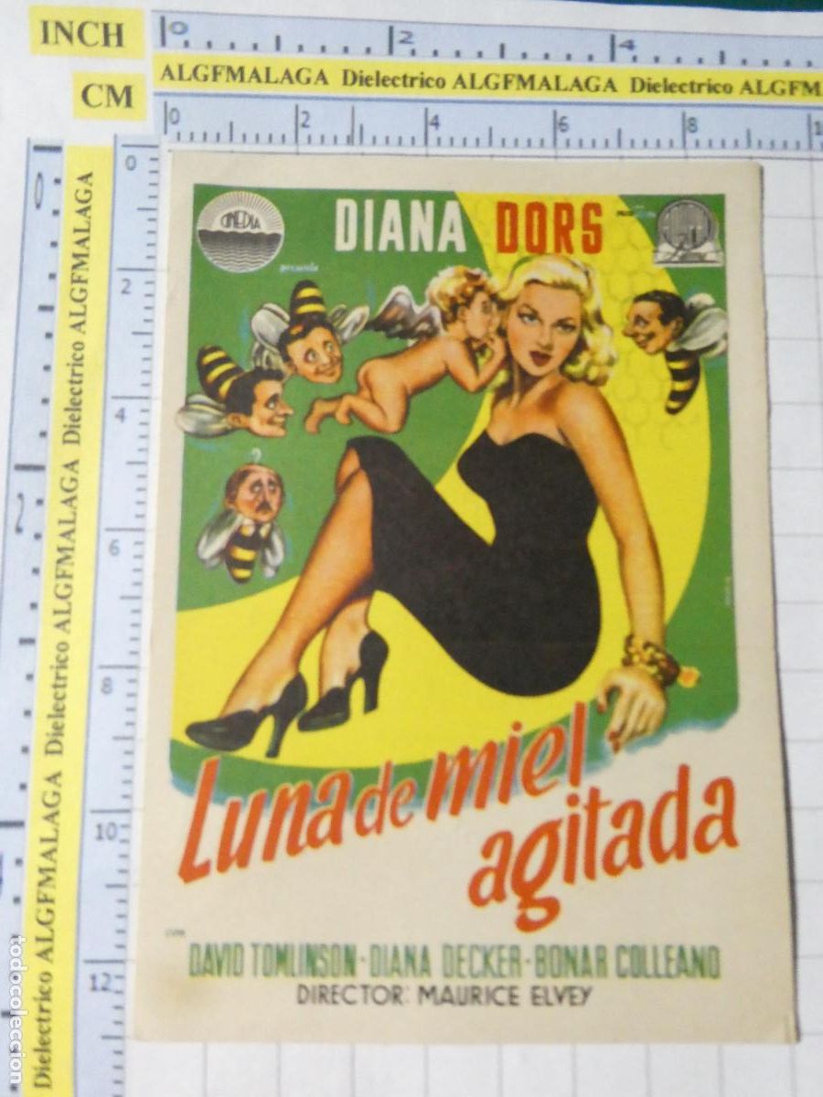 Foglietti di film di film antichi di cinema: PROGRAMA DE MANO. CINE. PEL&Iacute;CULA. LUNA DE MIEL AGITADA TEATRO CERVANTES GRANADA. 529