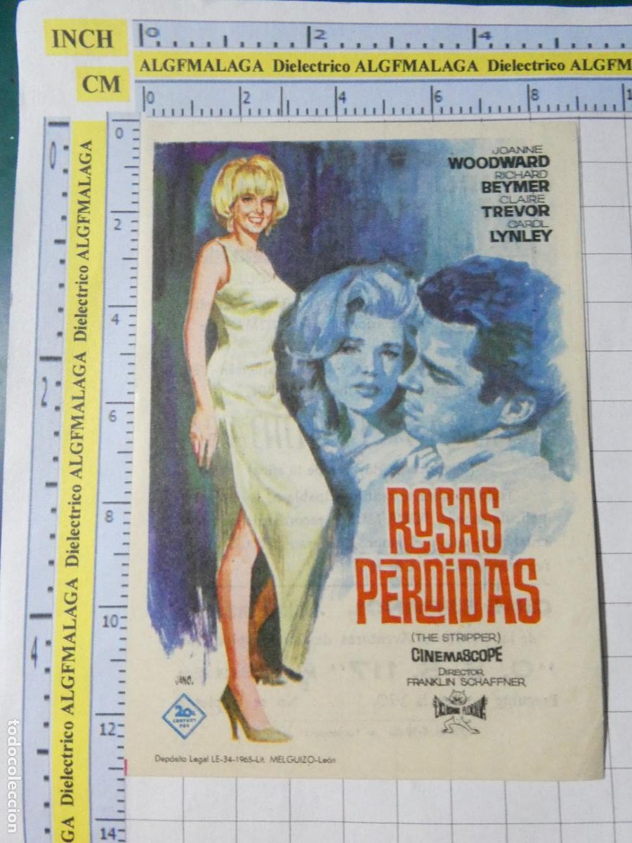 Cine: PROGRAMA DE MANO. CINE. PEL&Iacute;CULA. ROSAS PERDIDAS CINE TIVOLI ANDUJAR JAEN. 534