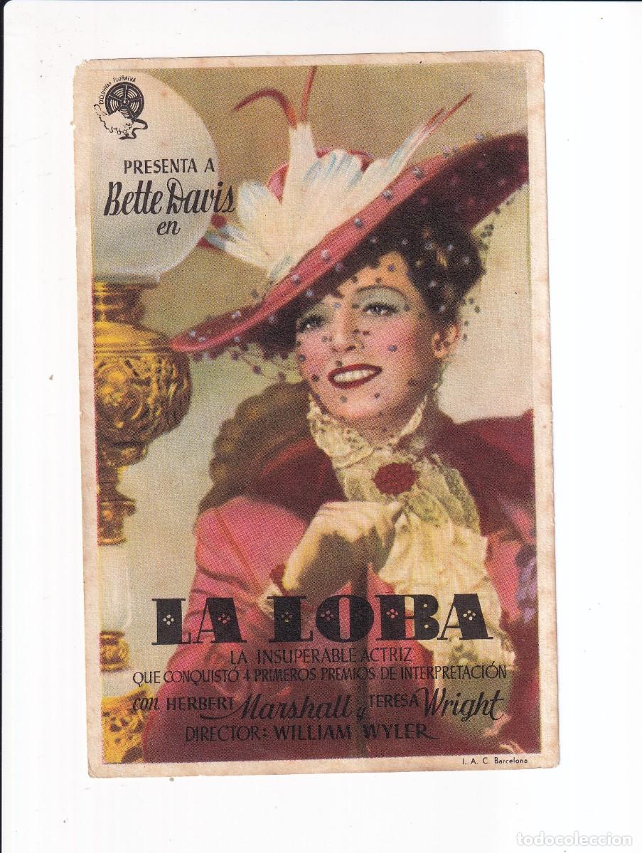 Cine: LA LOBA : BETTE DAVIS .- SIN PUBLICIDAD