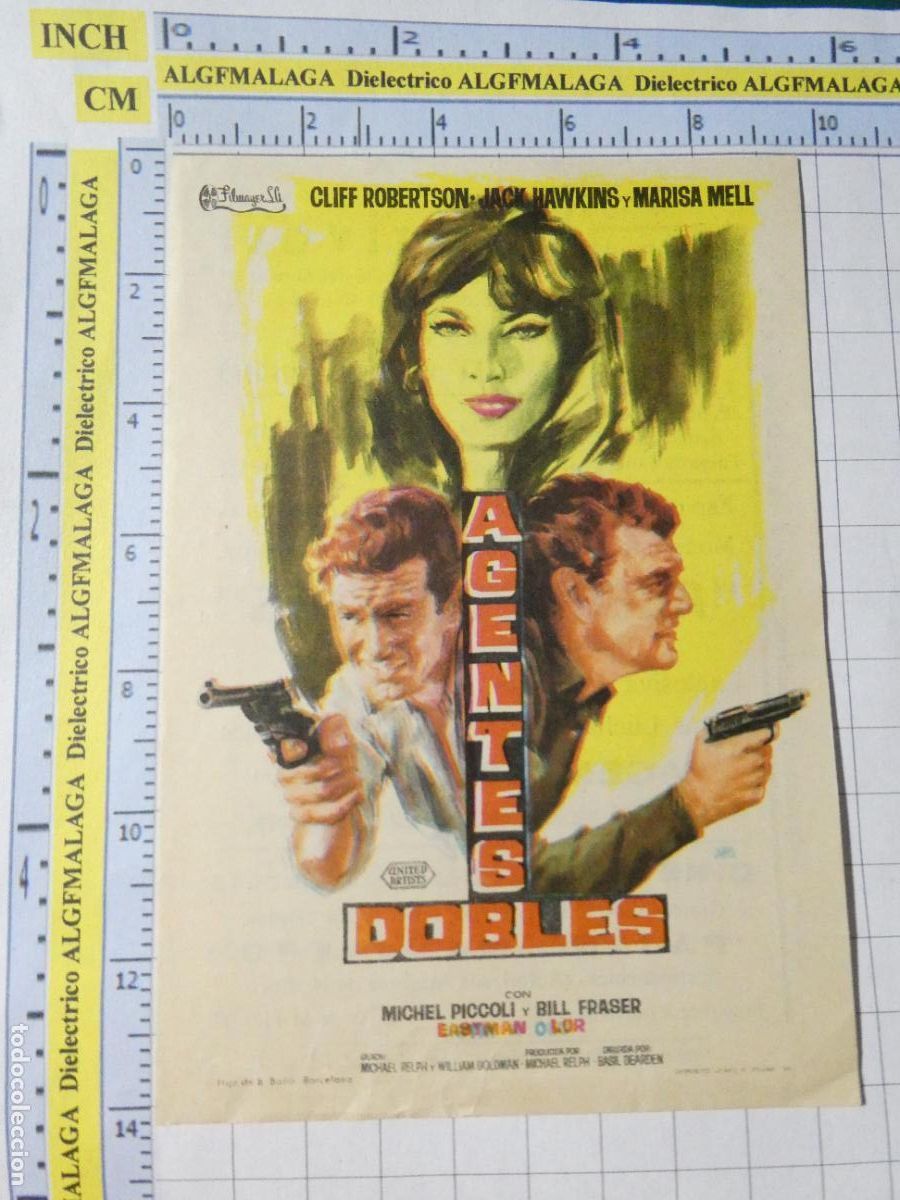 Cine: PROGRAMA DE MANO. CINE. PEL&Iacute;CULA. AGENTES DOBLES CINE TIVOLI AND&Uacute;JAR JAEN. 544