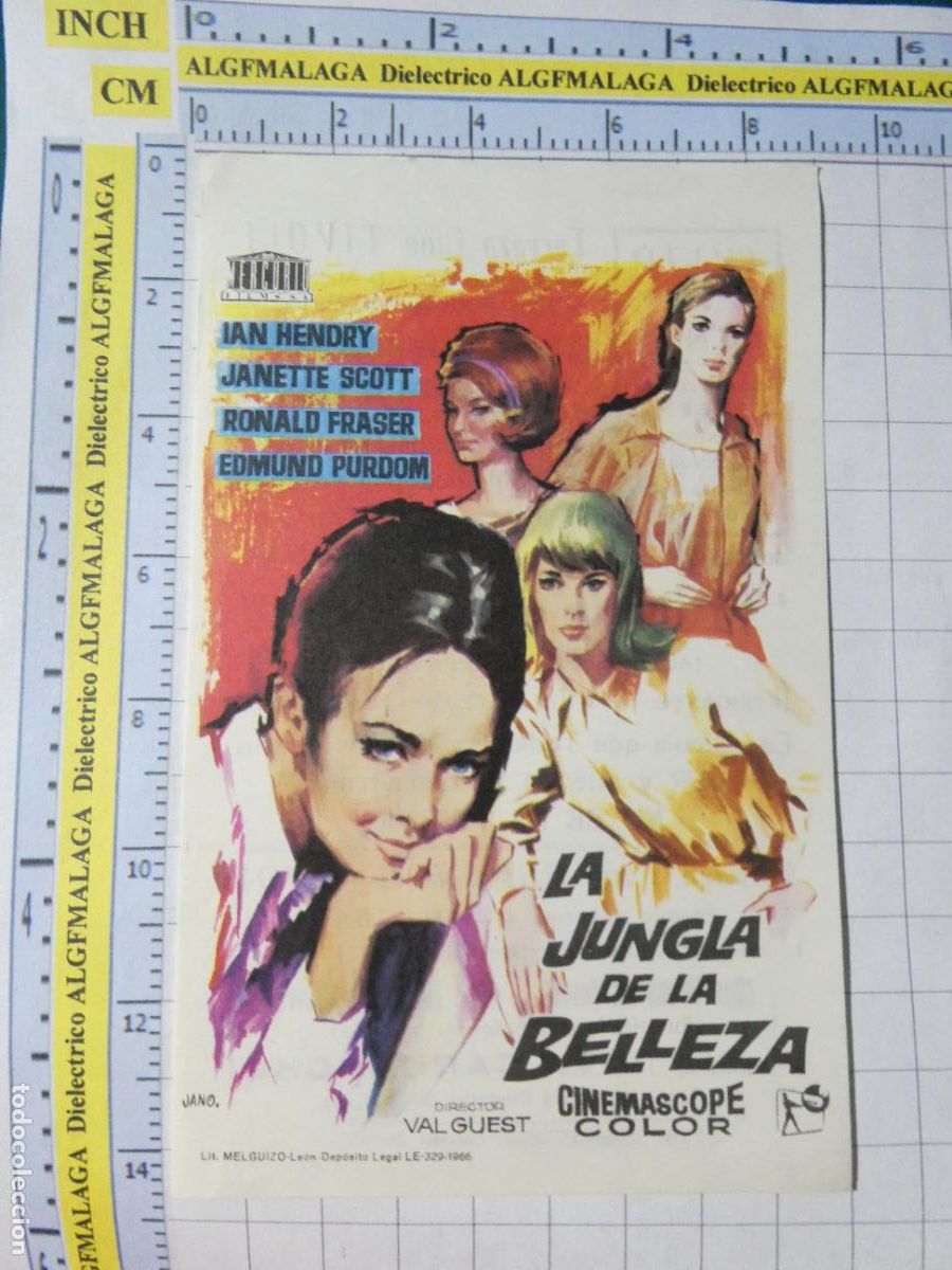 Cine: PROGRAMA DE MANO. CINE. PEL&Iacute;CULA. LA JUNGLA DE LA BELLEZA CINE TIVOLI AND&Uacute;JAR JAEN. 550