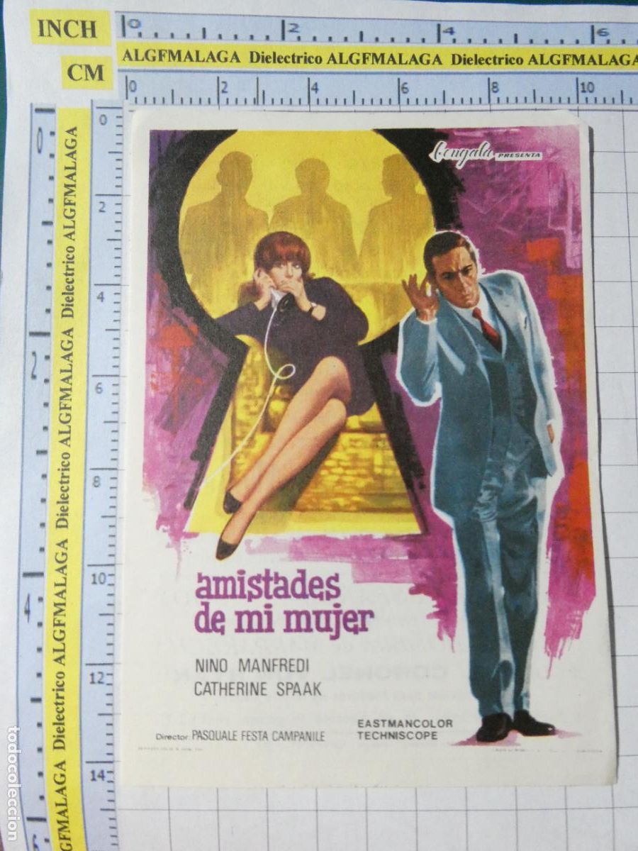 Cine: PROGRAMA DE MANO. CINE. PEL&Iacute;CULA. AMISTADES DE MI MUJER CINE TIVOLI AND&Uacute;JAR JAEN. 552