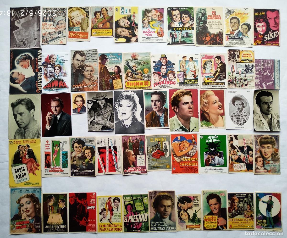 Cine: 50 PROGRAMAS VARIADOS, LOTE N&ordm; 284. ( 21 CON EL DORSO IMPRESO).