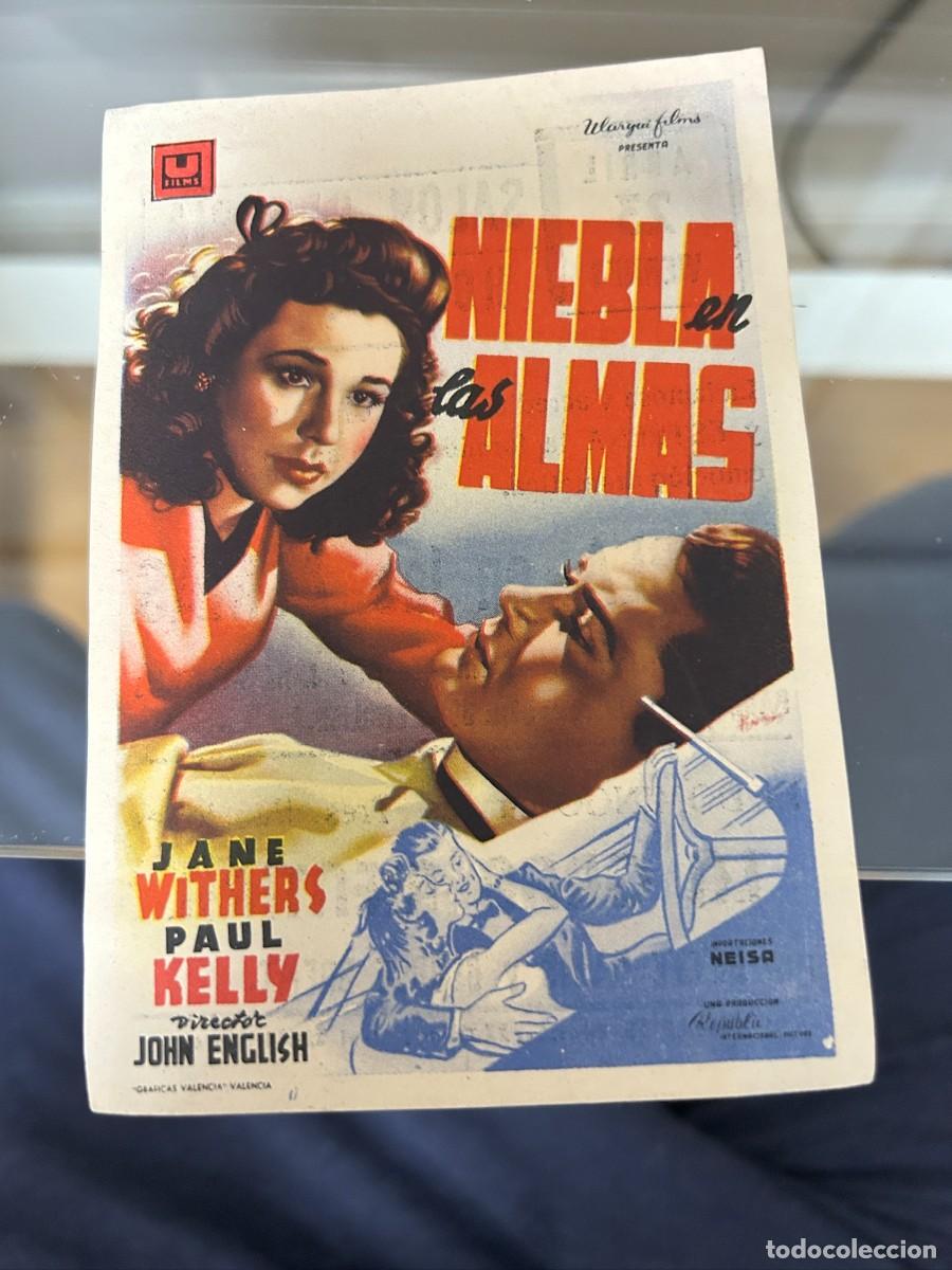 Cine: &ordm;1165 niebla en las almas salon olimpia ciudad real con publicidad buen estado