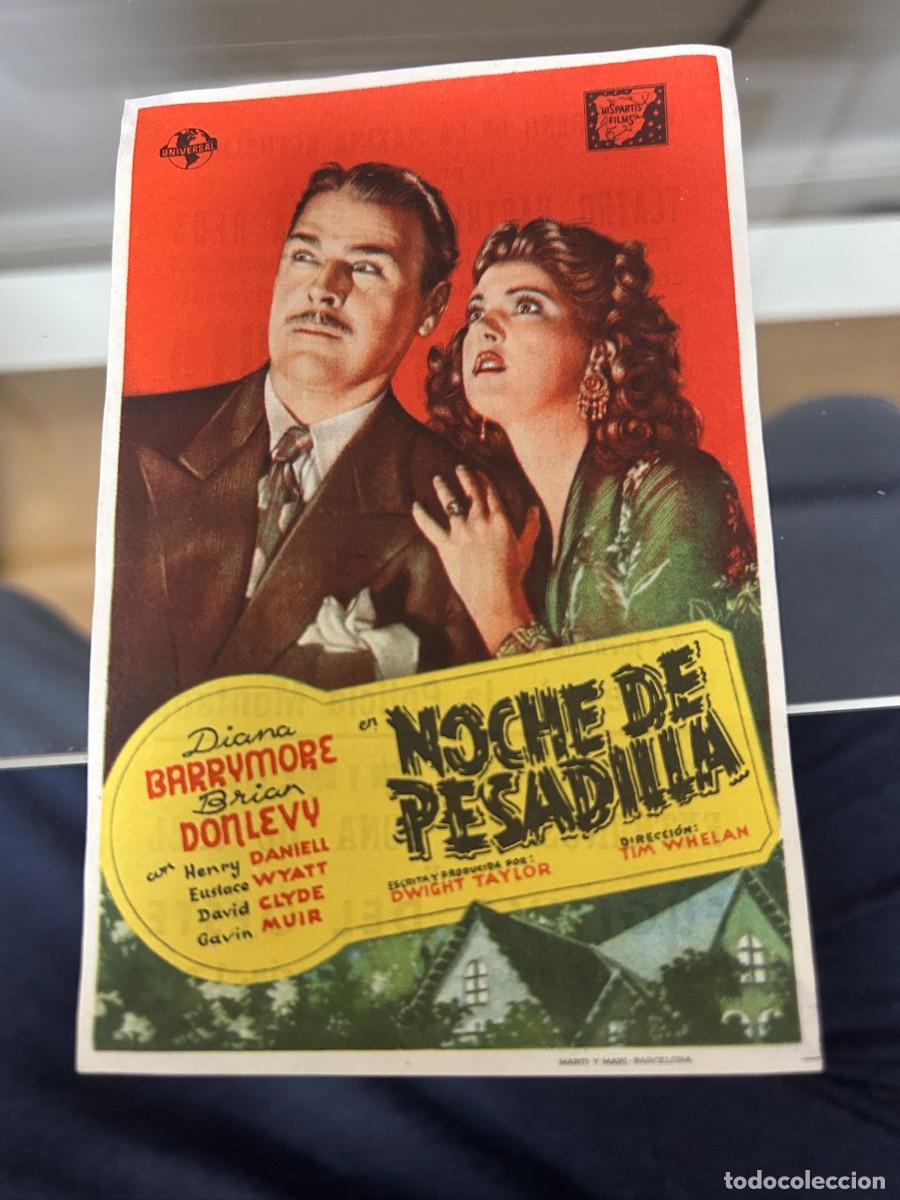 Cine: &ordm;1185 noche de pesadilla teatro bartrina y sala reus con publicidad buen estado