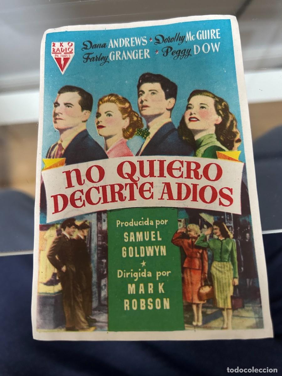 Cine: &ordm;1199 no quiero decirte adios cine monterrosa reus con publicidad buen estado