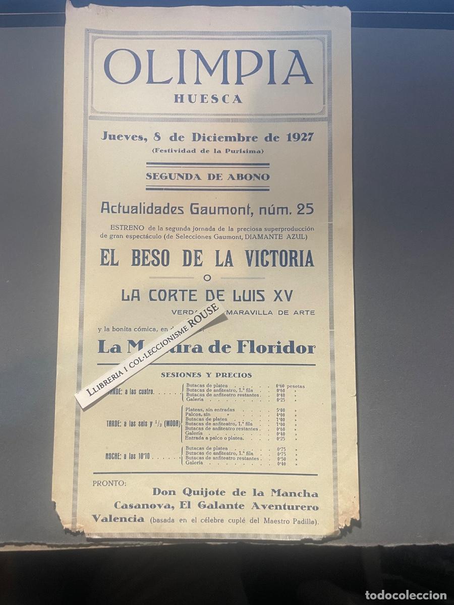Cine: ANTIGUO CARTEL/PROGRAMA CINE 1927 - SEGUNDO ABONO , EL BESO DE LA VICTORIA O LA CORTE DE LUIS XV - L