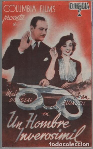 Cine: PROGRAMA DOBLE DE CINE: UN HOMBRE INVEROSIMIL PC-11874
